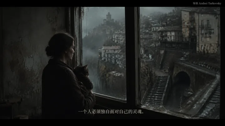 猫窗系列第 25 张，安德烈·塔可夫斯基 / Andrei Tarkovsky 风格启发画面