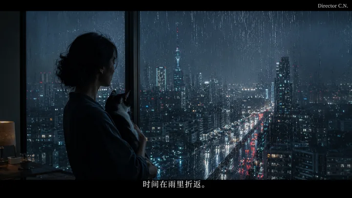 猫窗系列第 32 张，克里斯托弗·诺兰 / Christopher Nolan 风格启发画面