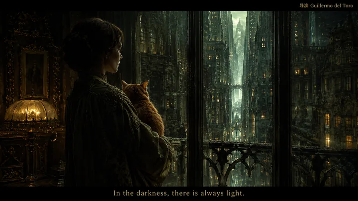 猫窗系列第 41 张，吉尔莫·德尔·托罗 / Guillermo del Toro 风格启发画面