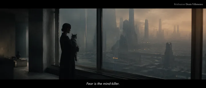 猫窗系列第 48 张，丹尼斯·维伦纽瓦 / Denis Villeneuve 风格启发画面