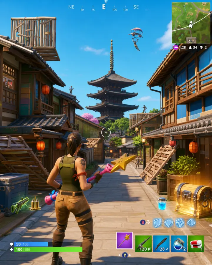 Fortnite 风格的京都 · 古街五重塔