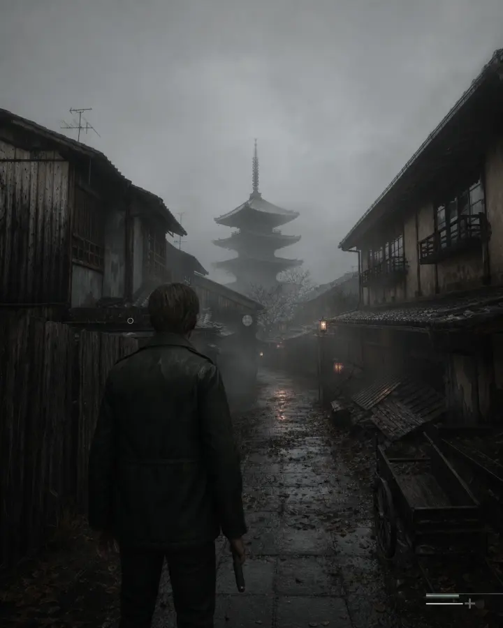 Silent Hill 2 Remake 风格的京都 · 古街五重塔