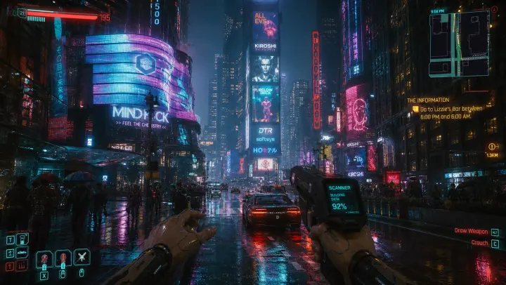 Cyberpunk 2077 风格的纽约 · 时代广场