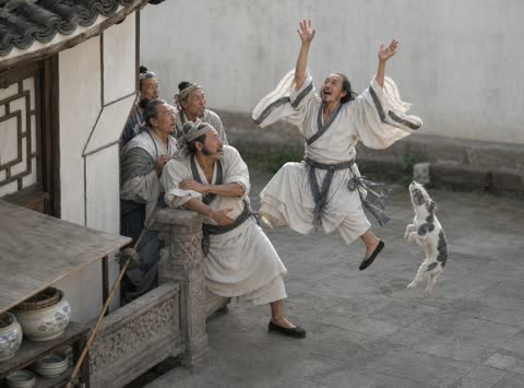 高清课本插图_范进中举_01 照片风格转换图
