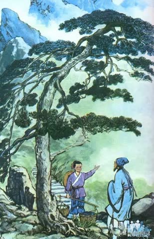 高清课本插图_松下问童子_01 原图