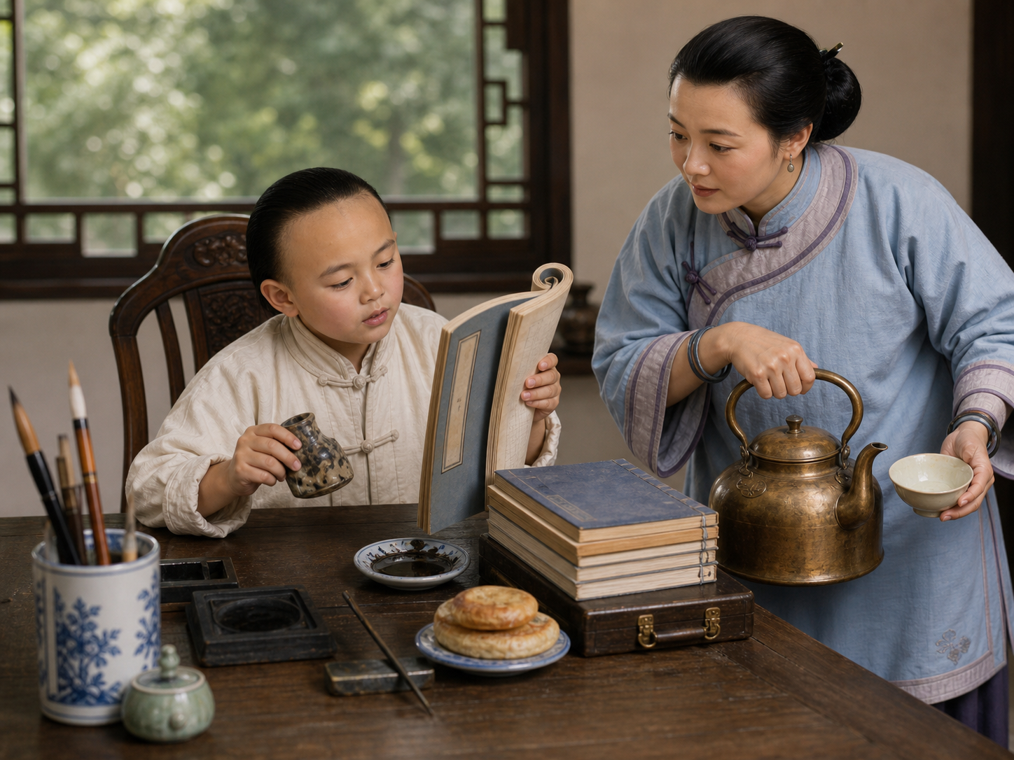 高清课本插图_吃墨水_01 照片风格转换图