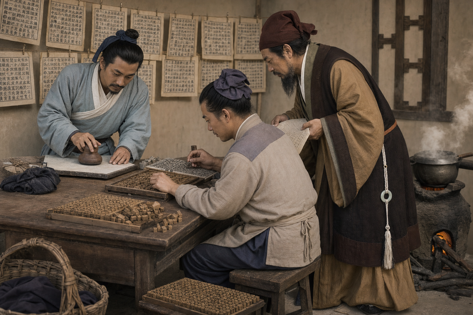 高清课本插图_毕昇_03 照片风格转换图