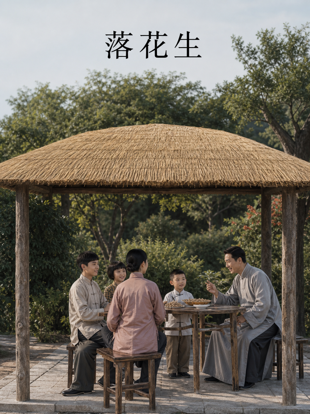 高清课本插图_落花生_01 照片风格转换图