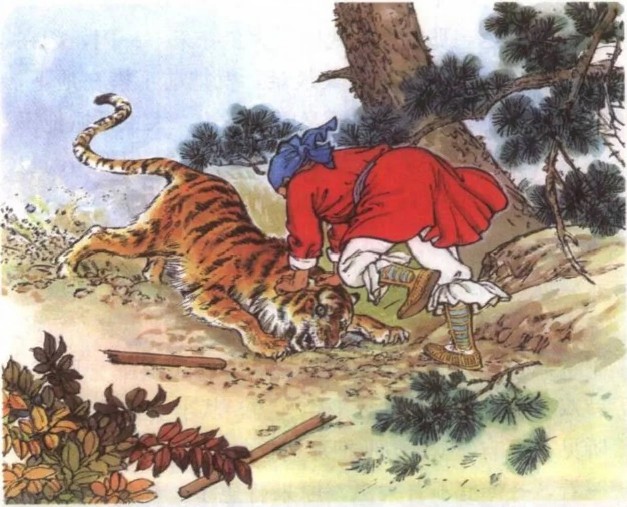高清课本插图_武松打虎_01 原图