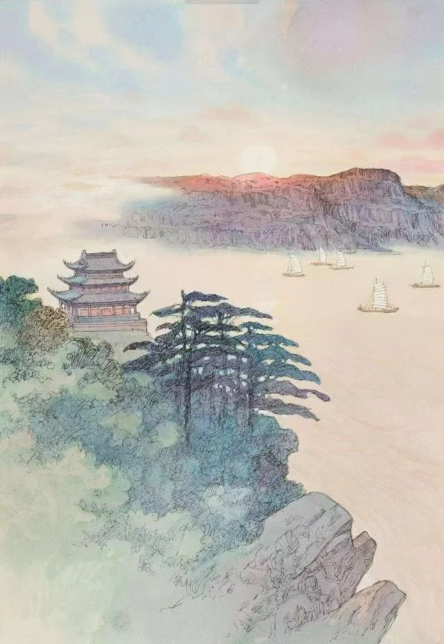 高清课本插图_登鹳雀楼_01 原图