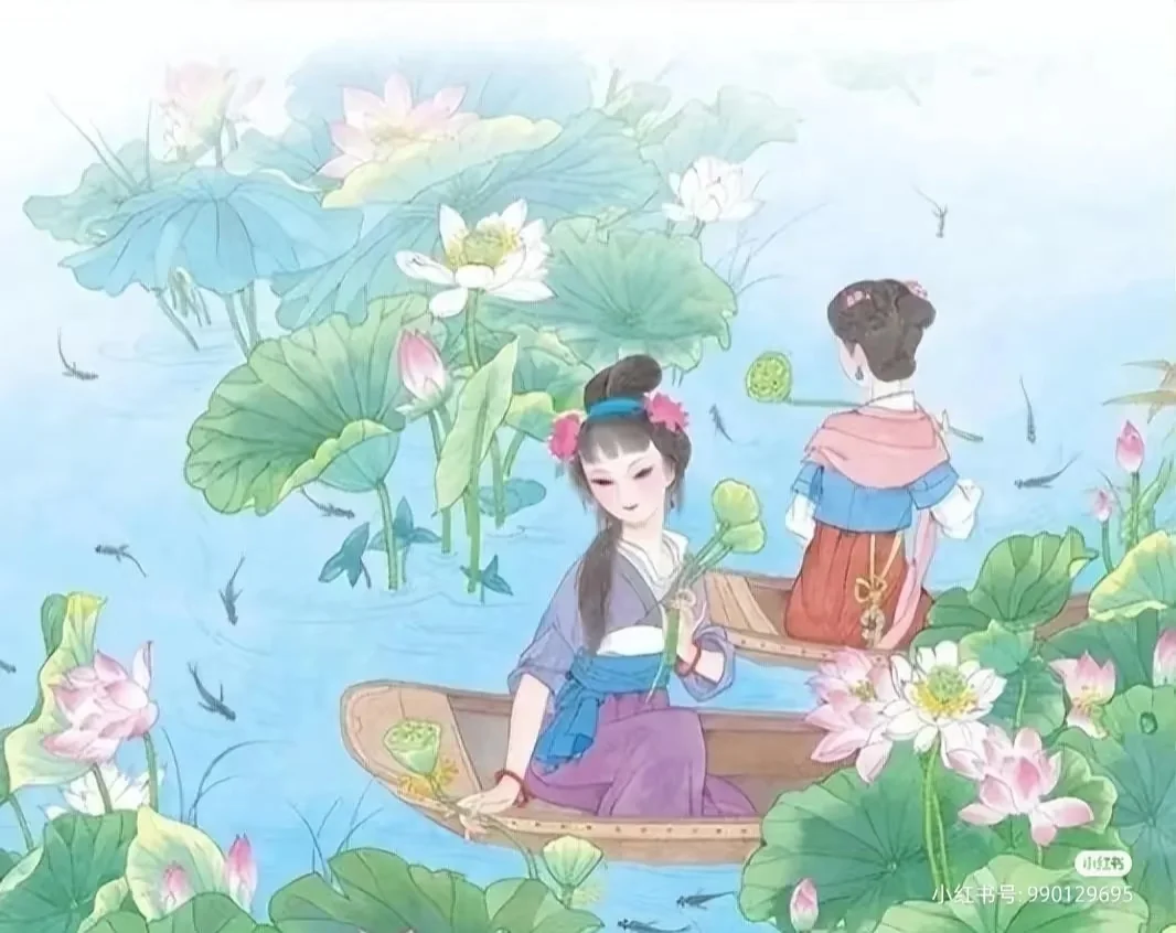 高清课本插图_采莲_01 原图